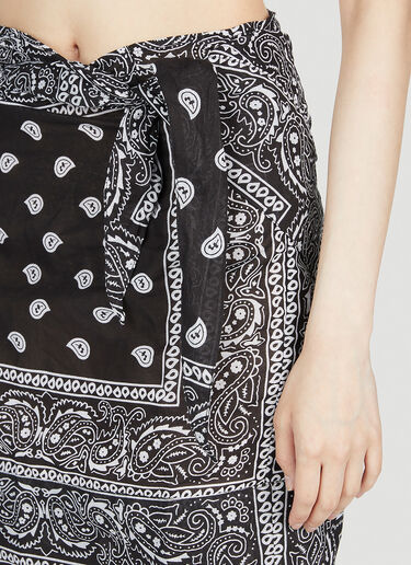 Arizona Love Paisley Motif Sarong Skirt Black arz0253003