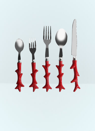 Les-Ottomans Coral Cutlery Set Red wps0691550