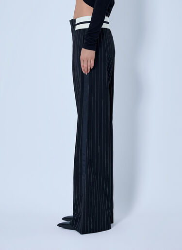 LN-CC® - Jean Paul Gaultier: Exposed Waistband Tailoring Trousers - Black Jean Paul Gaultier Exposed Waistband Tailoring Trousers Black jpg0266019
