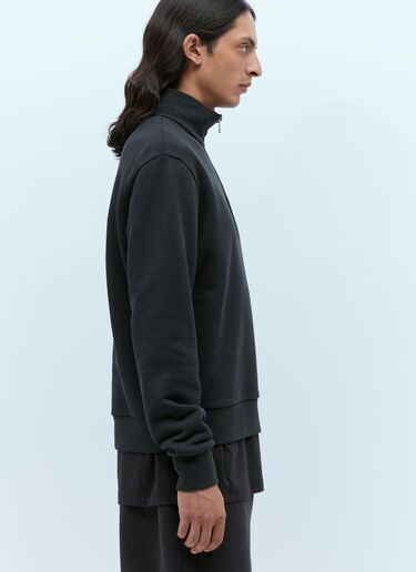 Moncler Logo Patch Half-Zip Sweatshirt Black mon0155021