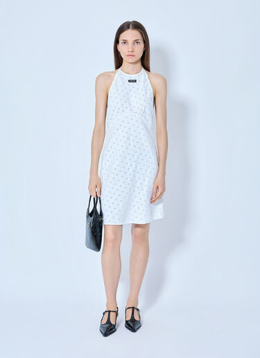 LN-CC® - Miu Miu: Cady Eyelet Lace Mini Dress - White Miu Miu Cady Eyelet Lace Mini Dress White miu0266006