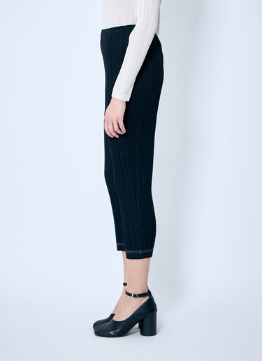 Pleats Please Issey Miyake Pleated Cropped Pants Black plp0259016