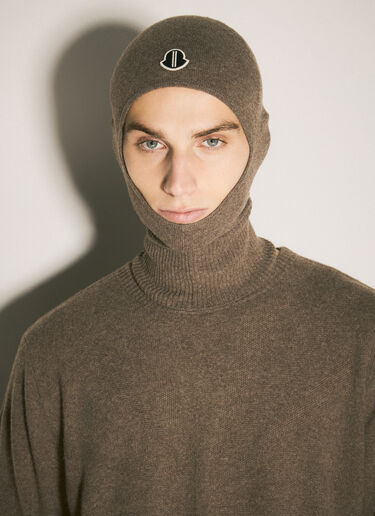 Moncler x Rick Owens 울 & 캐시미어 발라클라바 브라운 mcs0358018