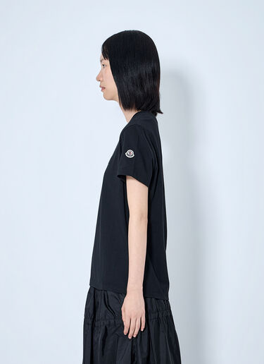 LN-CC® - Moncler: Logo Embroidered T-Shirt - Black Moncler Logo Embroidered T-Shirt Black mon0265109