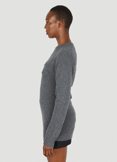 Prada Detachable Shrug Camisole Sweater Grey pra0251010