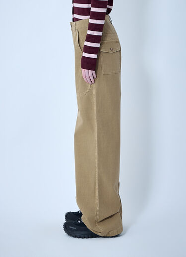 Moncler Utility Wide-Leg Trousers Khaki mon0264014