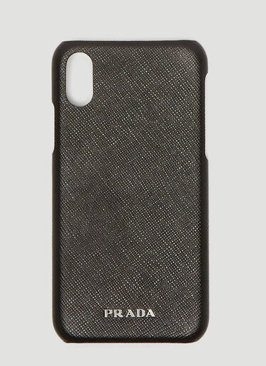 Prada Saffiano Leather iPhone X Case Black pra0137028