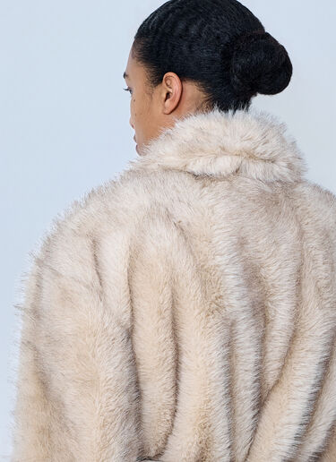 Sportmax Plush Textured Coat Beige spx0262013
