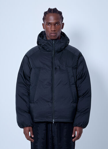 LN-CC® - Y-3: Hooded Puffer Jacket - Black Y-3 Hooded Puffer Jacket Black yyy0165014