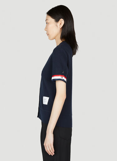 Thom Browne Short Sleeve Cardigan Blue thb0252007