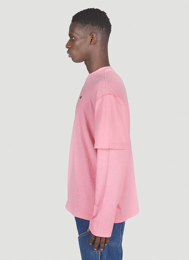 Acne Studios 페이스 패치 티셔츠 핑크 acn0351015