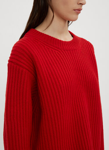 Ribbed Knit Sweater Acne Studios Ribbed Knit Sweater Red acn0234026
