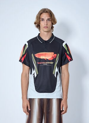 Metalwood Arowana Sport Polo Shirt Black met0164016