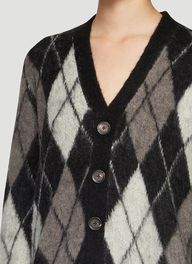 Pringle of Scotland Argyle Monochrome Cardigan Black pos0340008