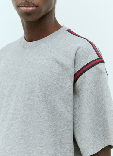 웹 반팔 티셔츠 Gucci 웹 반팔 티셔츠 그레이 guc0155054