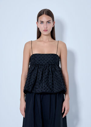 Cecilie Bahnsen Fiamma Fil-Coupé Top Black cec0266006