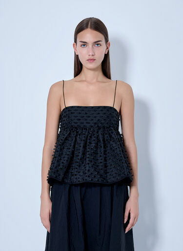 LN-CC® - Cecilie Bahnsen: Fiamma Fil-Coupé Top - Black Cecilie Bahnsen Fiamma Fil-Coupé Top Black cec0266006