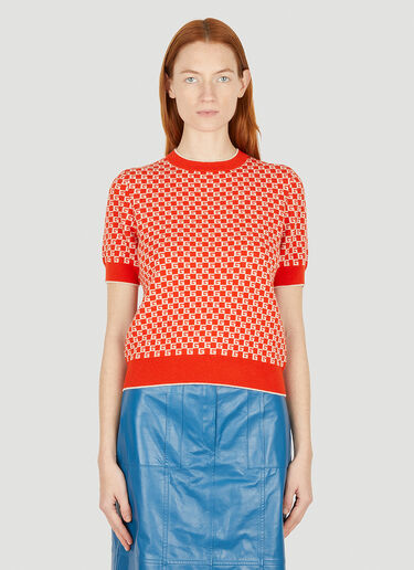 Gucci Logo Jacquard Top Orange guc0251023