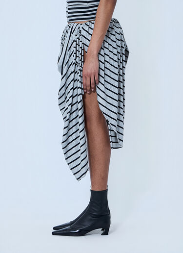 Vaquera Striped Jersey Skirt Grey vaq0264004