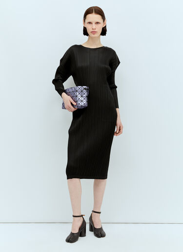 Pleats Please Issey Miyake Monthly Colors: February Midi Dress Black plp0256004