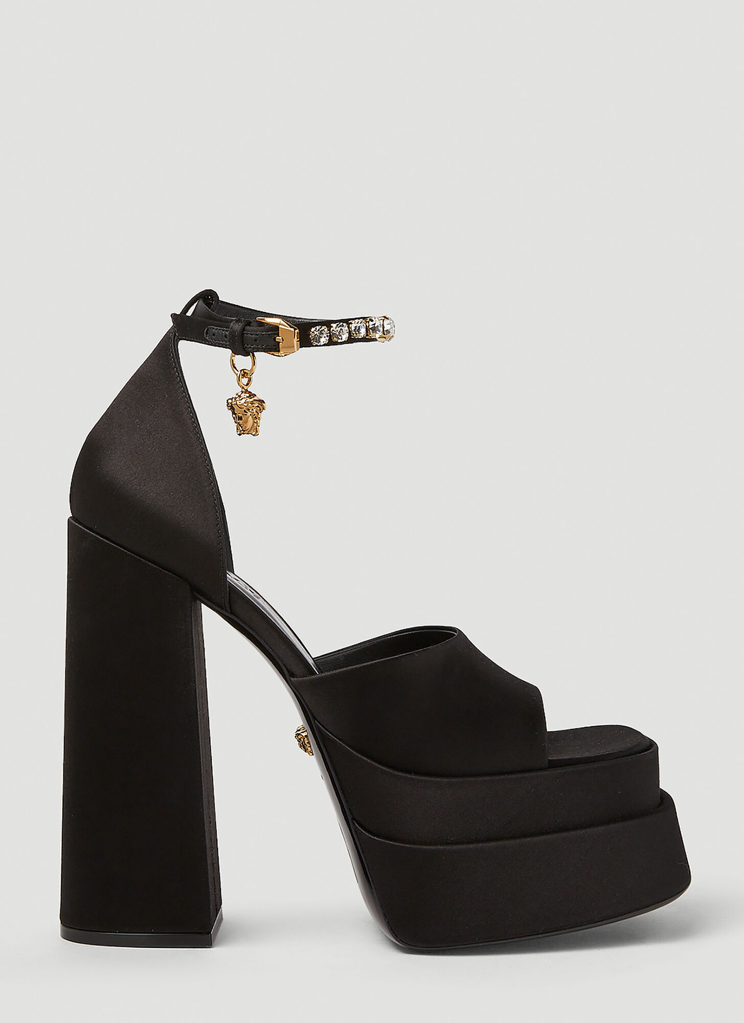 Versace Aevitas Platform Sandals In Black