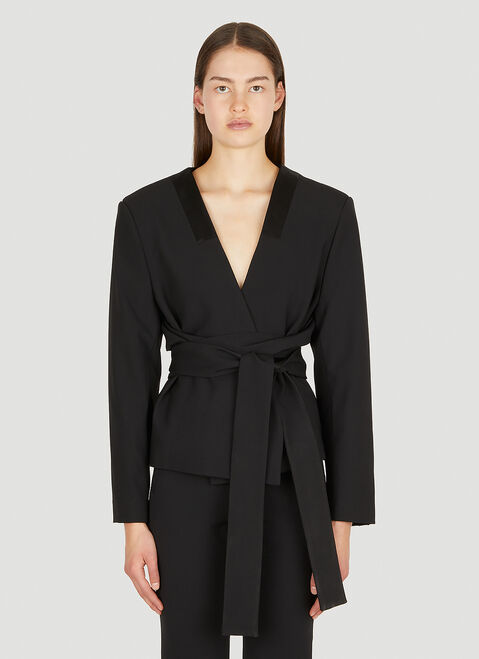 Jacquemus Waist Tie Blazer Beige jac0248040