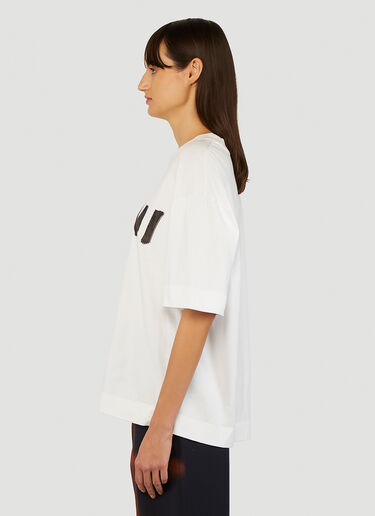 Marni 로고 티셔츠 화이트 mni0245021