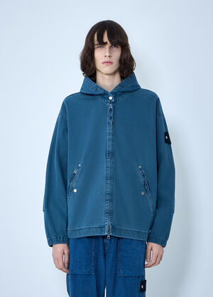 Stone Island Hooded Denim Jacket Blue sto0164032