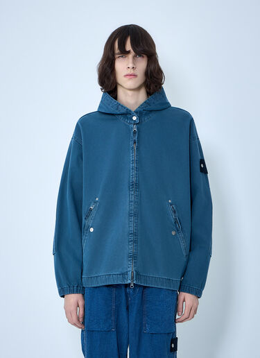 Stone Island Hooded Denim Jacket Blue sto0164032