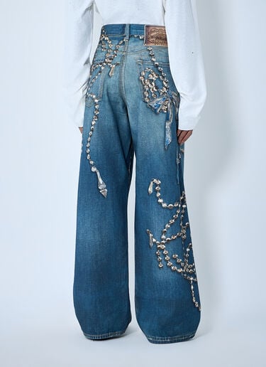 Acne Studios Printed Jeans Blue acn0263008