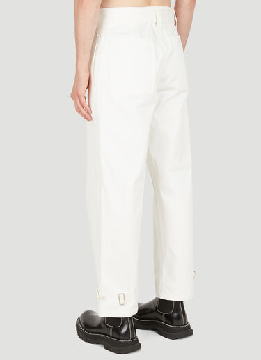 Alexander McQueen Buckle Fastening Pants White amq0150011