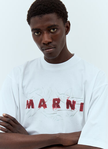 Logo Print T-Shirt Marni Logo Print T-Shirt White mni0157005