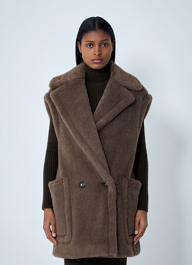 Camel-Hair Gilet Max Mara Camel-Hair Gilet Brown max0262053