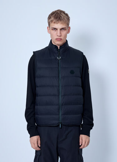 LN-CC® - Moncler: Teddy Fleece Reversible Down Gilet - Black Moncler Teddy Fleece Reversible Down Gilet Black mon0165031