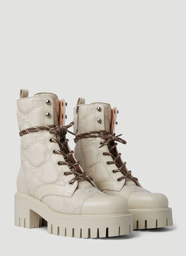 Gucci GG Quilted Ankle Boots White guc0251085