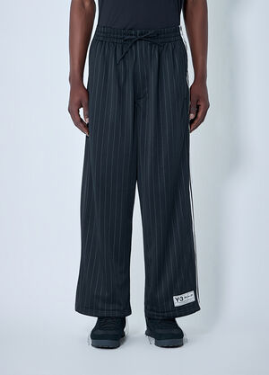 Y-3 Pinstripe Wide-Leg Trousers Black yyy0164050