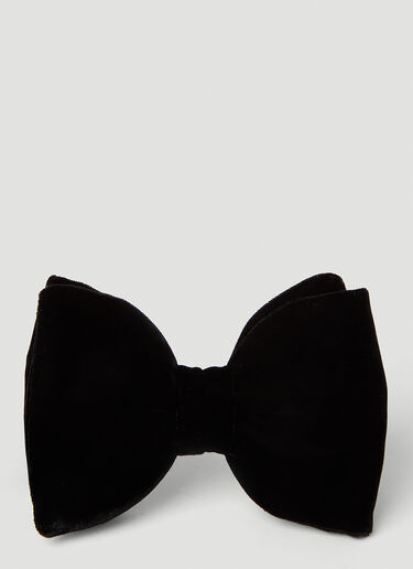 Saint Laurent Maxi Bow Tie Black sla0251192