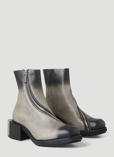 GmbH Sprayed Zip Ankle Boots Grey gmb0150004