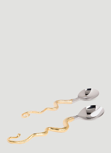 L'Objet Twisted Horn Serving Set Gold wps0642317