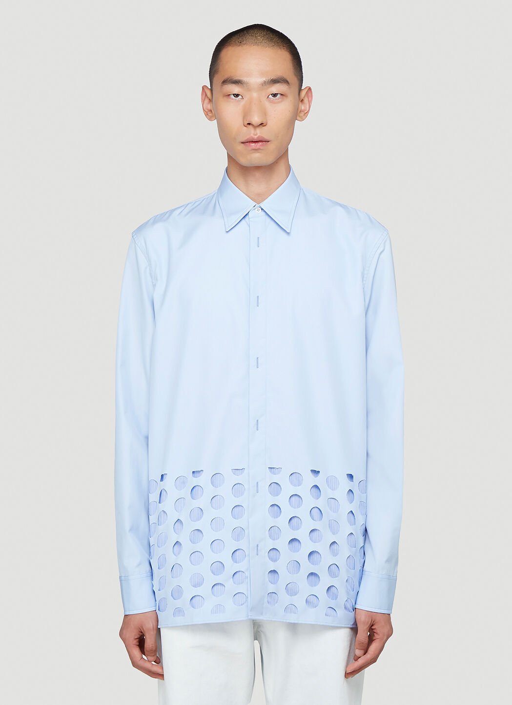 Maison margiela punched holes logo hoodie on sale