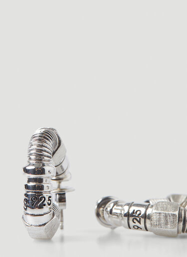 Thread Triangle Hoop Earrings Bottega Veneta Thread Triangle Hoop Earrings Silver bov0247109