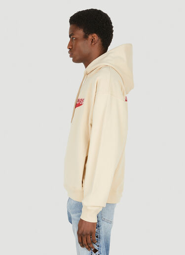 Martine Rose 3D Logo Hooded Sweatshirt Beige mtr0147016