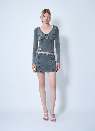 Diesel O-Allegra-Mini Skirt Grey dsl0259017