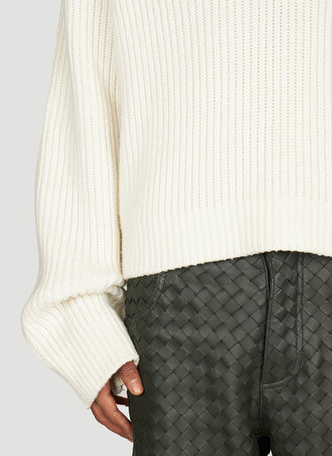 Polo Collar Sweater Bottega Veneta Polo Collar Sweater Cream bov0153006