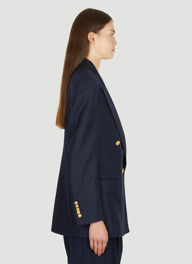 Gucci Logo Patch Double Breasted Blazer Navy guc0251041