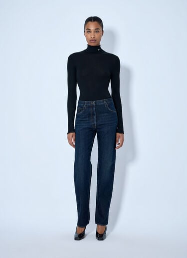 LN-CC® - Prada: Ribbed Turtleneck Top - Black Prada Ribbed Turtleneck Top Black pra0265904