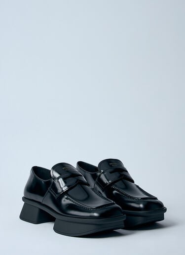 Prada Equal Brushed Leather Loafers Black pra0260029