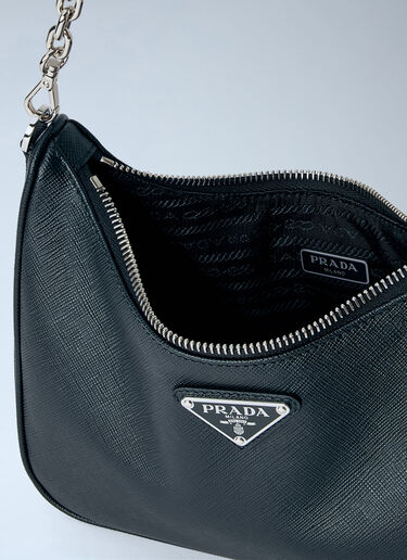 LN-CC® - Prada: Re-Edition 2005 Saffiano Shoulder Bag - Black Prada Re-Edition 2005 Saffiano Shoulder Bag Black pra0265010