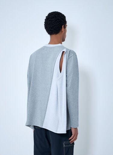 NÒMARYTHM TEXTILE Asymmetrical Long Sleeve Top Grey nma0162002