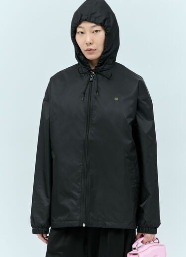 Acne Studios Micro Face Patch Rain Jacket Black acn0255041